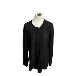 Olive and Oak Black Sheer Blouse Size XL